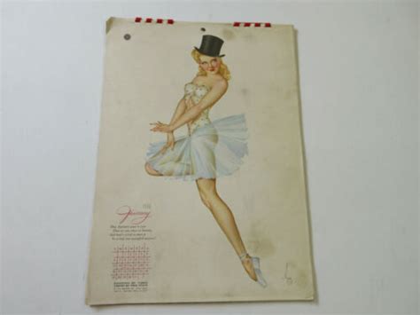 The 1946 Vintage Varga Esquire Pin Up Girl Calendar Complete No Sleeve