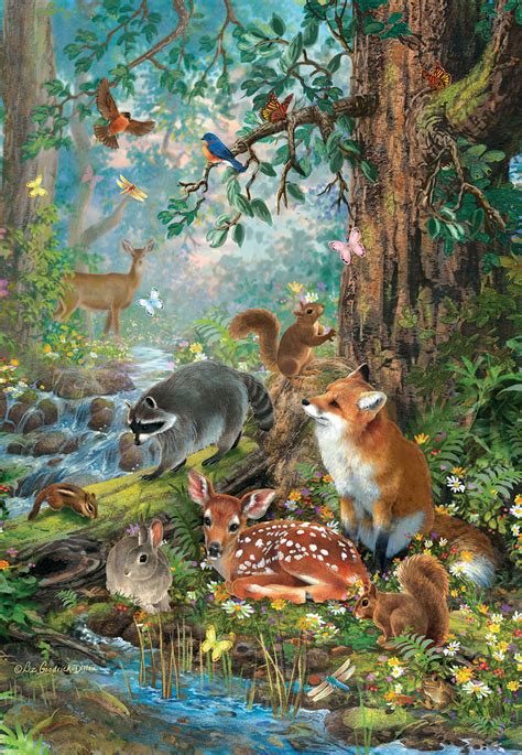 Gathered In The Forest 100 Pieces Sunsout Puzzle Warehouse
