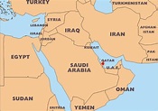 Katar-Land-Karte - Katar Land in der Weltkarte (West-Asien - Asia)