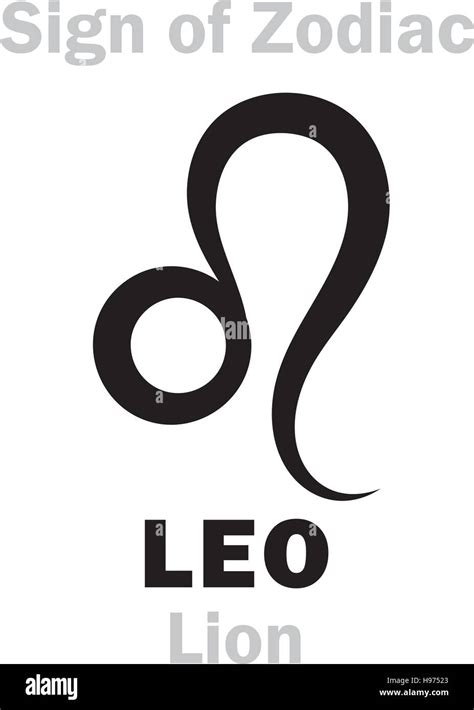 Alfabeto Astrología Signo Del Zodiaco Leo El LeÓn Signo De