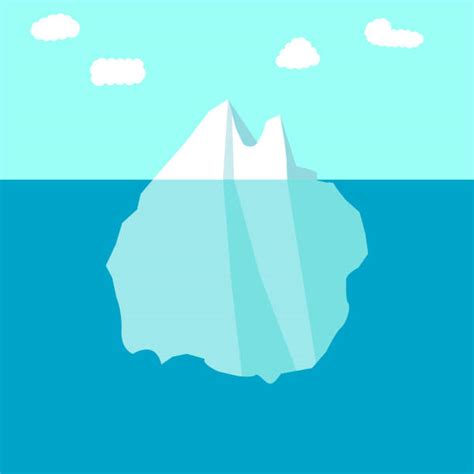 Iceberg Above And Below Water Background Illustrations Royalty Free