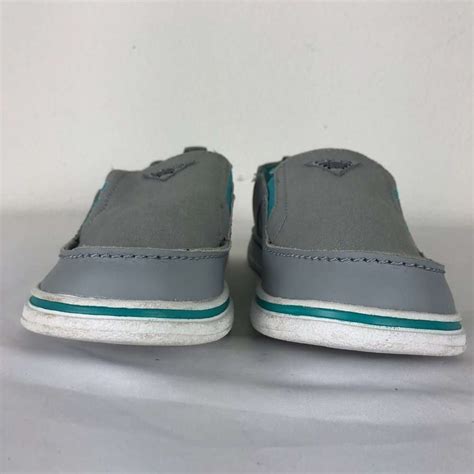Columbia Pfg Boys Gray Blue Slip On Boat Sneakers Size 1 Youth Rock