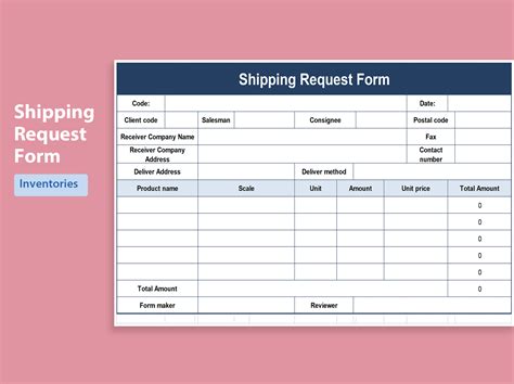 Excel Of Shipping Request Form Xls Wps Free Templates Riset