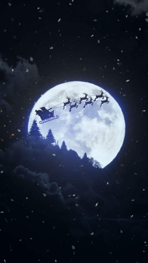Christmas Moon Iphone Wallpaper Iphone Wallpapers Iphone Wallpapers