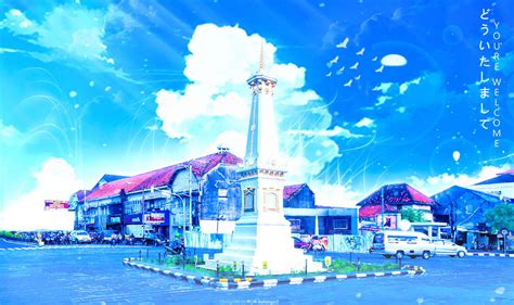 Landscape Anime Tugu Yogyakarta By Kalongart On Deviantart