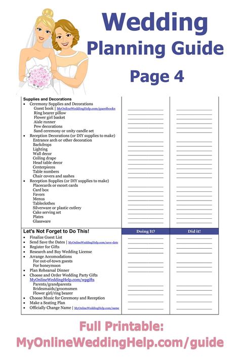 Free Printable Wedding Planning Guide | Wedding planning guide, Wedding planning, Free wedding ...