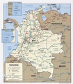 Large detailed road and administrative map of Colombia. Colombia large ...