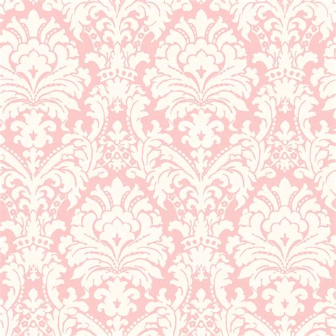 42 Pink And Grey Damask Wallpaper