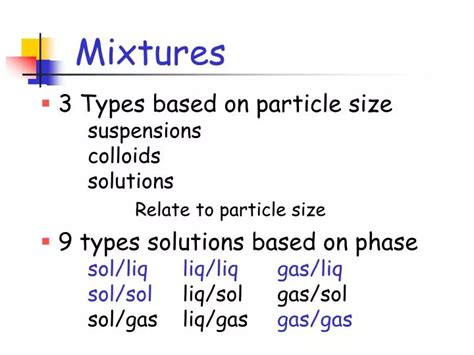 Ppt Mixtures Powerpoint Presentation Free Download Id1823670