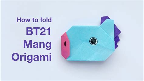 Bt21 Mang Origami Tutorial No Glue Li Kim Goh Youtube