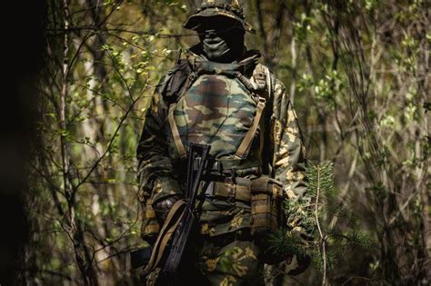 A Camouflage Military Uniform With A Variety Of Different Patterns