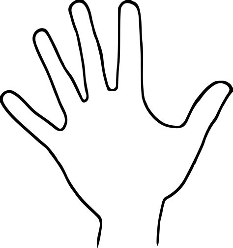 Hand Print Outline Clipart Best