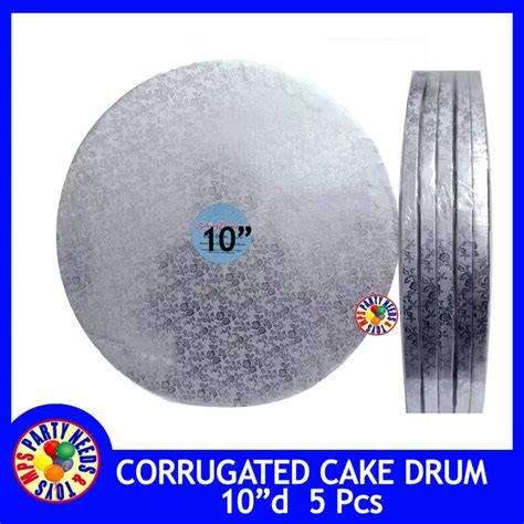 5 Pcs Cake Drum 10121416 Corrugated Drum 12mm Thickness Round