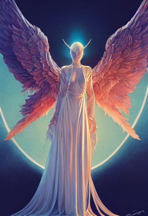 Beautiful Androgynous Angel With Multiple Wings Eyes Midjourney