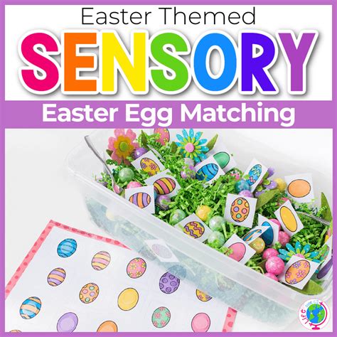 Free Printable Matching Easter Eggs Sensory Bin Winter Snow Globe Craft