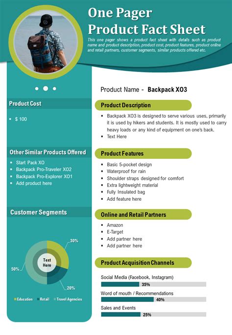 One Pager Product Sell Sheet Design Presentation Repo Vrogue Co