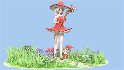 Artstation Stylized Character Mushroom Princess Asara