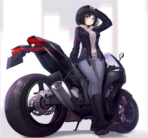 Anime Girl On A Motorcycle Poster Ubicaciondepersonascdmxgobmx