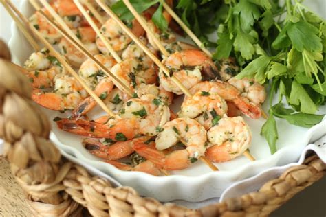 If fresh shrimp are to be served, devein and wash shrimp. Jenny Steffens Hobick: Lemon Basil Grilled Shrimp Skewers ...