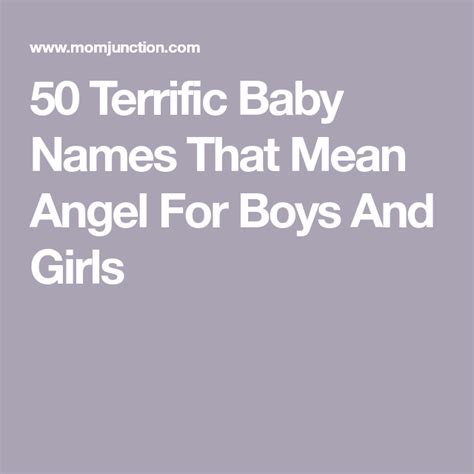 50 Terrific Baby Names That Mean Angel For Boys And Girls Baby Names
