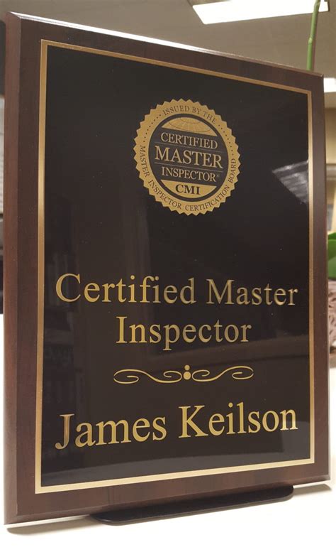 Certified Master Inspector® Awards For Marketing Purposes Certified Master Inspector®