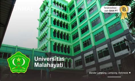 Pendaftaran Mahasiswa Baru Pmb Universitas Malahayati Unmal Bandar Lampung Tahun Akademik