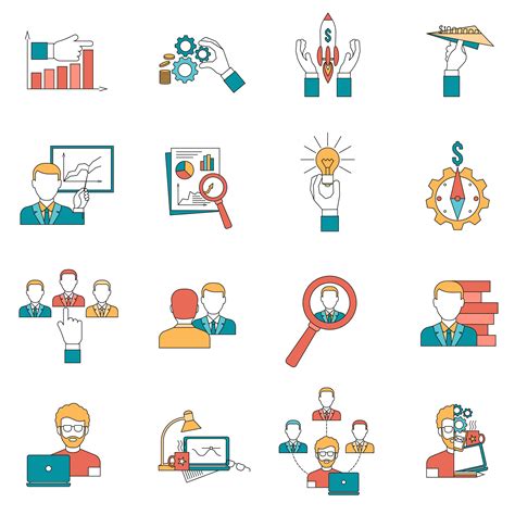 Business Icons Set 462054 Vector Art At Vecteezy