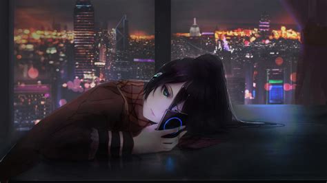 800x480 Anime Girl Using Phone 800x480 Resolution Hd 4k Wallpapers