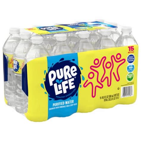 Nestle Pure Life Purified Water 15 Bottles 169 Fl Oz Frys Food