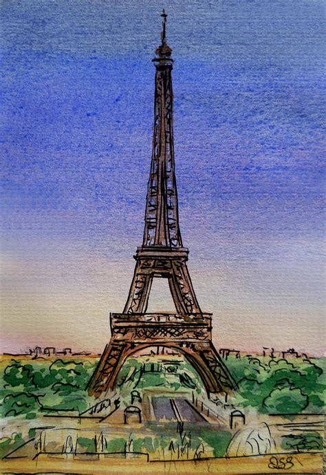 Eiffel Tower Paris France Painting By Irina Sztukowski