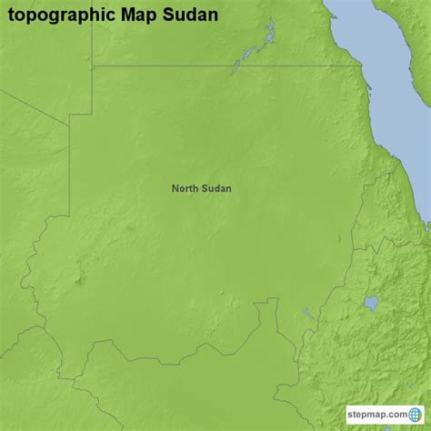 StepMap topographic Map Sudan Landkarte für Sudan