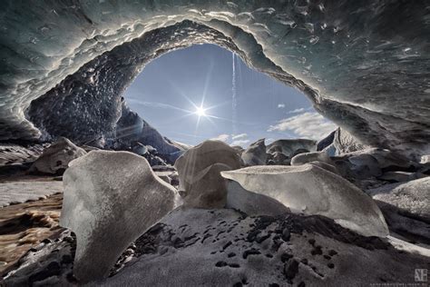 Ice Cave Inside Glacier Iceland Photo One Big Photo