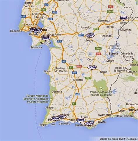 Mapa Alentejo E Algarve Mapa