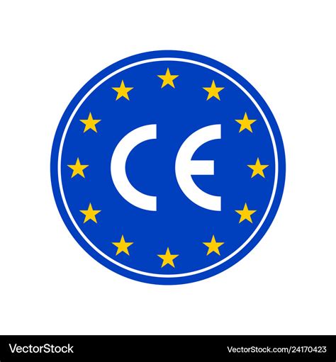 Ce Marking Label European Conformity Royalty Free Vector