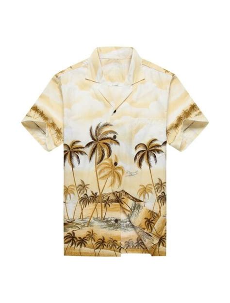 Buy Made In Hawaii Men Hawaiian Aloha Shirt Luau Cruise Party Palms