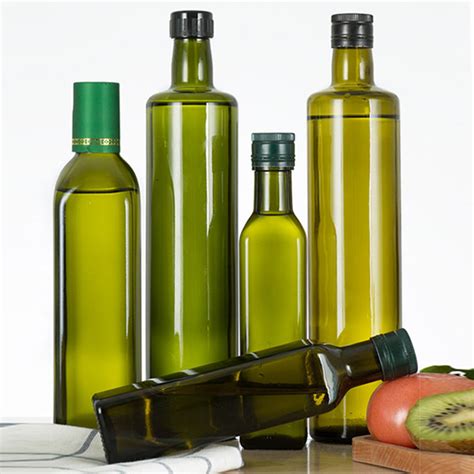 250ml 500ml 750ml Dark Green Clear Round Square Olive Oil Glass Bottle With Ropp Cap Olive Oil