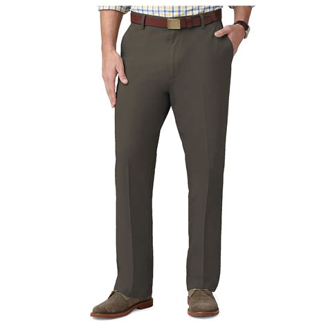Dockers Mens Easy Khaki D3 Classic Fit Flat Front Pants Size 38x29 Brown