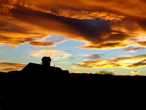 Sunset Over Country School House Picture | Free Photograph | Photos Public Domain