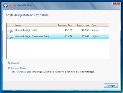 Instalação Personalizada E Atualização Do Windows 7