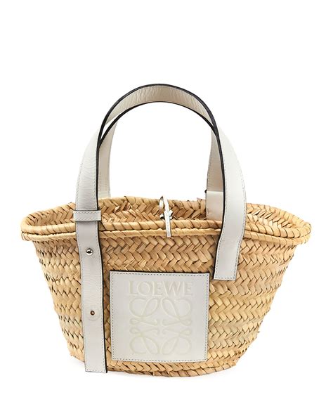 Loewe Basket Small Woven Palm Tote Bag Neiman Marcus