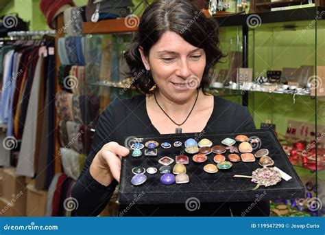 Woman Buying Some Jewelry Stock Photo Image Of Color 119547290