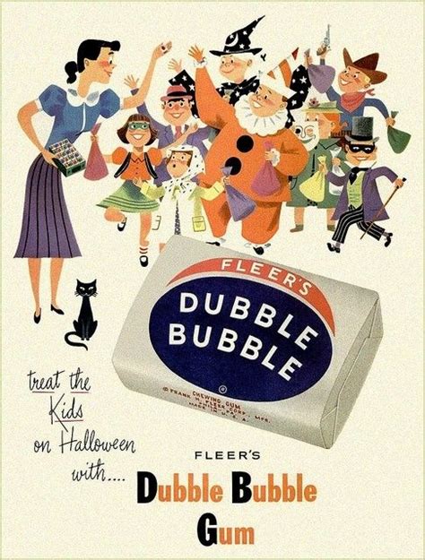 Vintage Halloween Ad ~ Dubble Bubble Gum ©1952 Vintage Candy Vintage