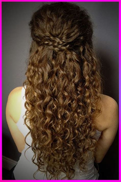 22 Long Curly Half Up Hairstyles Hairstyle Catalog