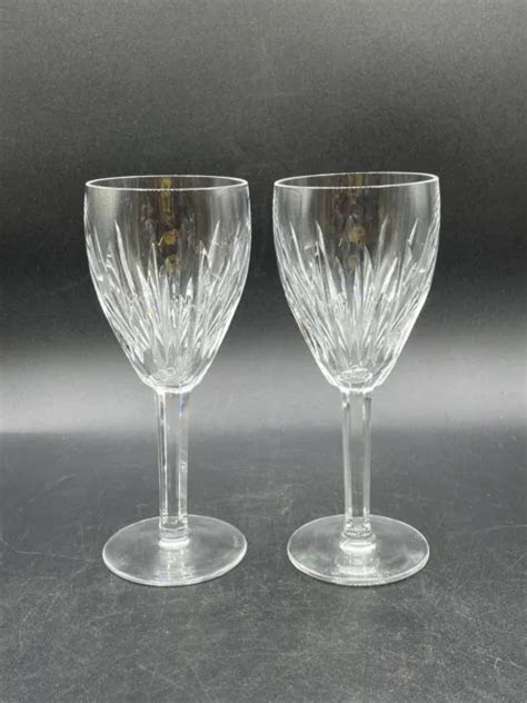 Waterford Crystal Carina Claret Wine Glasses Set 2 Stemware 44 00 Picclick