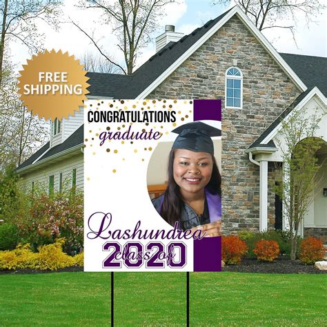 Graduation Yard Sign Graduation Photo Lawn Signclass Of 2020 Etsy In