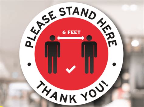 Please Stand Here Large Floor Decal Printmor