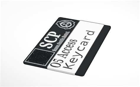 3d Design Scp O5 Keycard Variant Design Tinkercad