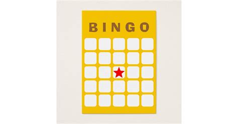 Simple Plain Yellow 5x5 Diy Bingo Card