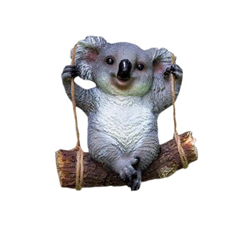 Exceart Swinging Koala Pendant Animal Hanging Decorative Scenery Photo