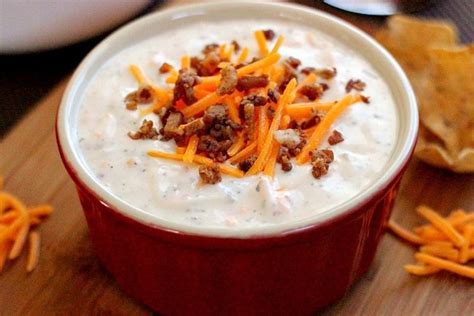 This Cheddar Bacon Ranch Dip Recipe S Loaded With Cheese Bacon Ranch
